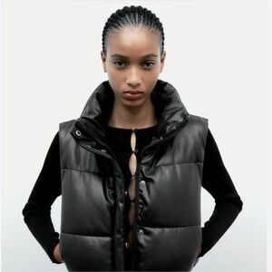 Zara Dark Puffer Vest